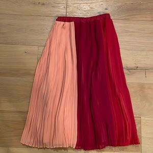 Who What Wear Tri Colour Pleated Skirt.